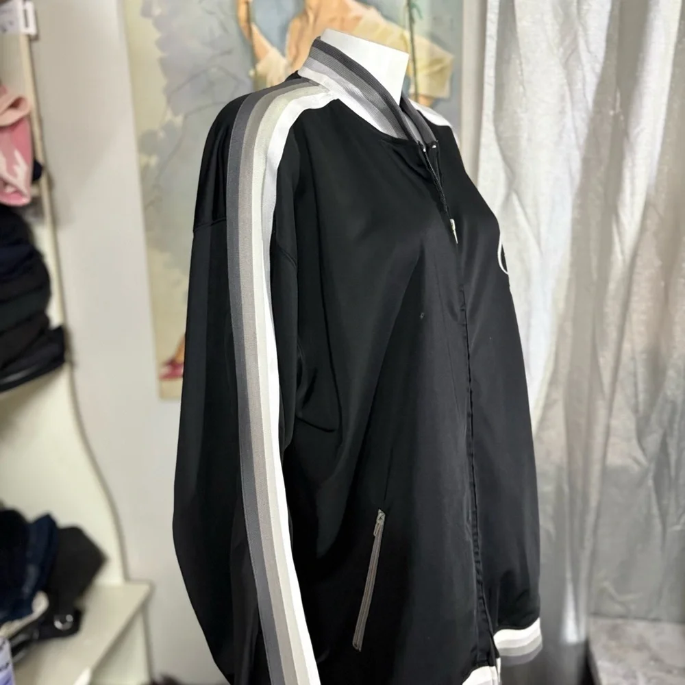 South Pole Black and White Bomber Jacket with Logo